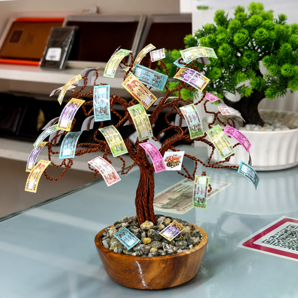 Handcrafted Aluminium Wire Money Plant – Unique Desk Decoration for Home & Office - T2