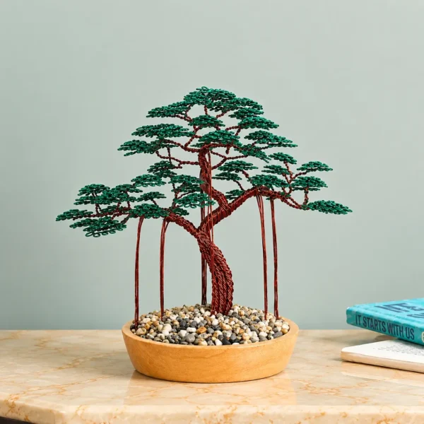 Handcrafted Copper Wire Bonsai Tree – Unique Desk Decoration for Home & Office - i4G